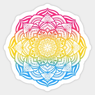 Gradient Pansexual Pride Mandala Sticker